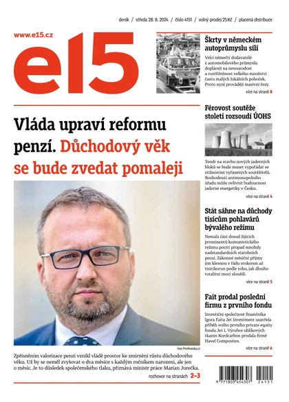 E-magazín E15 - 28.08.2024 - CZECH NEWS CENTER a. s.