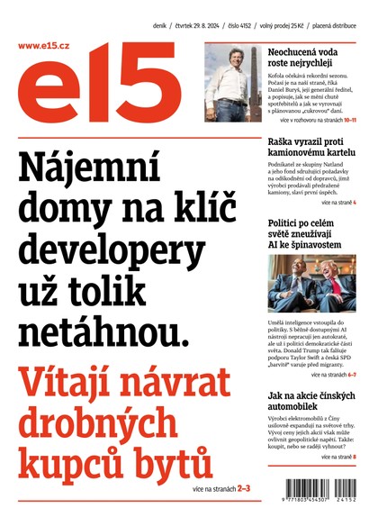 E-magazín E15 - 29.08.2024 - CZECH NEWS CENTER a. s.