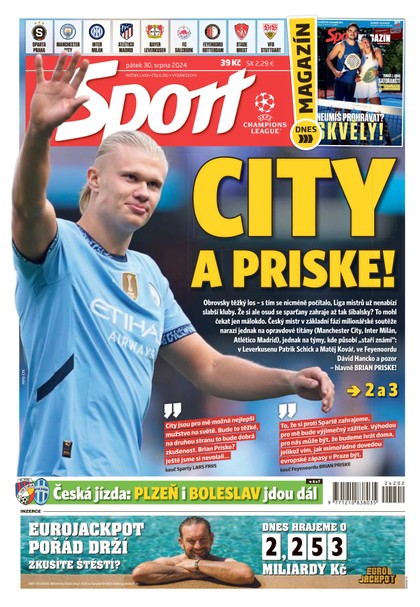 E-magazín Sport - 30.08.2024 - CZECH NEWS CENTER a. s.