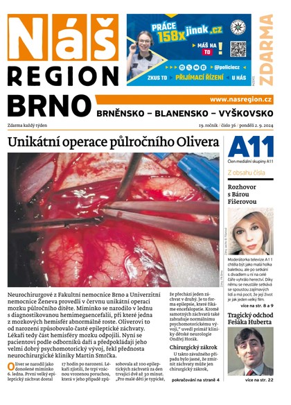 E-magazín Náš Region - Brno 36/2024 - A 11 s.r.o.