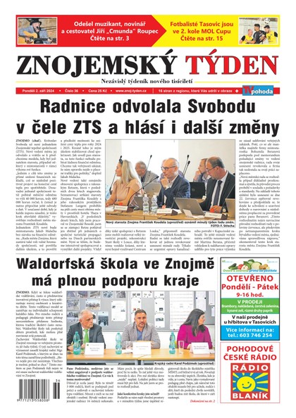 E-magazín Znojemský týden 36/2024 - Znojemský týden