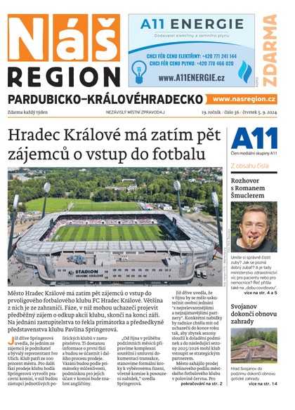 E-magazín Náš Region - Pardubicko/Královéhradecko 36/2024 - A 11 s.r.o.