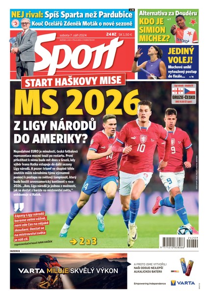 E-magazín Sport - 07.09.2024 - CZECH NEWS CENTER a. s.