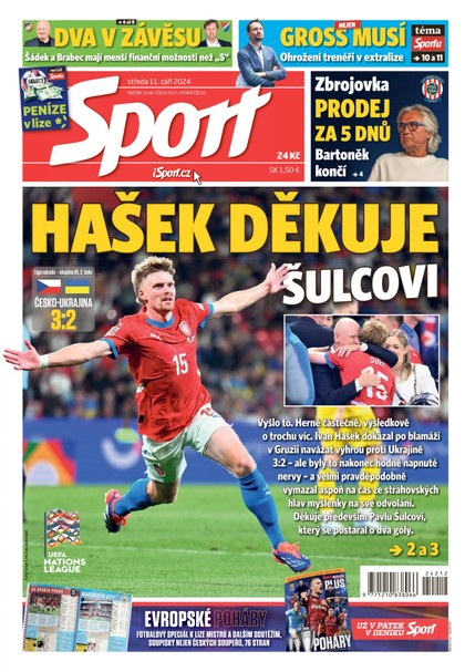 E-magazín Sport - 11.09.2024 - CZECH NEWS CENTER a. s.