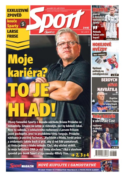 E-magazín Sport - 16.09.2024 - CZECH NEWS CENTER a. s.