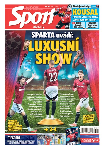 E-magazín Sport - 17.09.2024 - CZECH NEWS CENTER a. s.