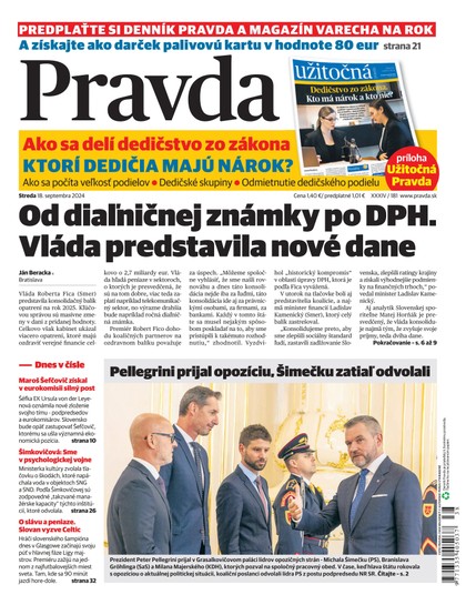 E-magazín Denník Pravda 18. 9. 2024 - OUR MEDIA SR a. s.