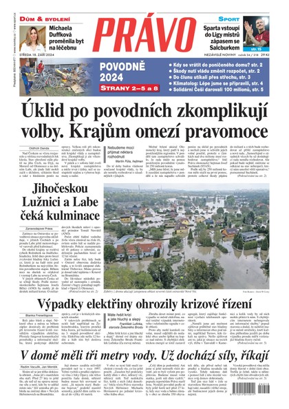 E-magazín Deník Právo - 18.9.2024 - Borgis, a.s.