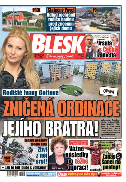 E-magazín Blesk - 18.09.2024 - CZECH NEWS CENTER a. s.