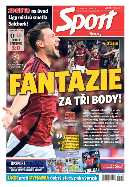 E-magazín Sport - 19.09.2024 - CZECH NEWS CENTER a. s.