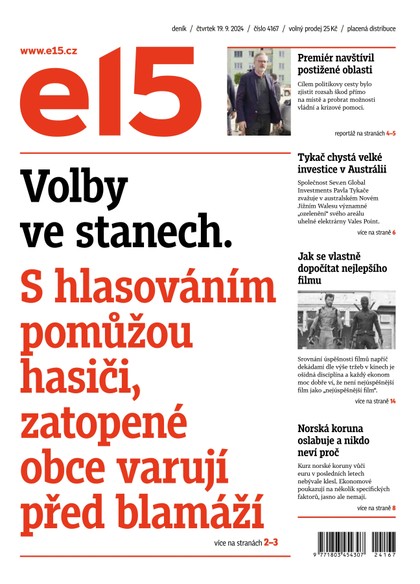 E-magazín E15 - 19.09.2024 - CZECH NEWS CENTER a. s.