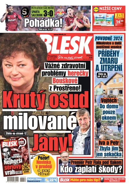 E-magazín Blesk - 19.09.2024 - CZECH NEWS CENTER a. s.