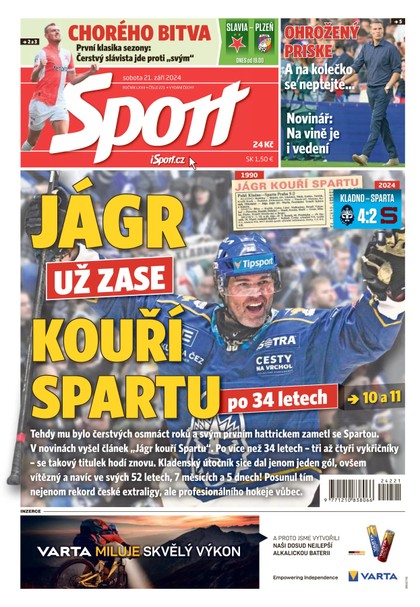 E-magazín Sport - 21.09.2024 - CZECH NEWS CENTER a. s.