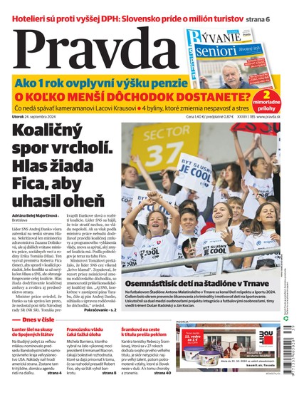 E-magazín Denník Pravda 24. 9. 2024 - OUR MEDIA SR a. s.