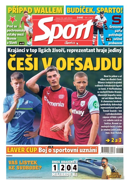 E-magazín Sport - 24.09.2024 - CZECH NEWS CENTER a. s.