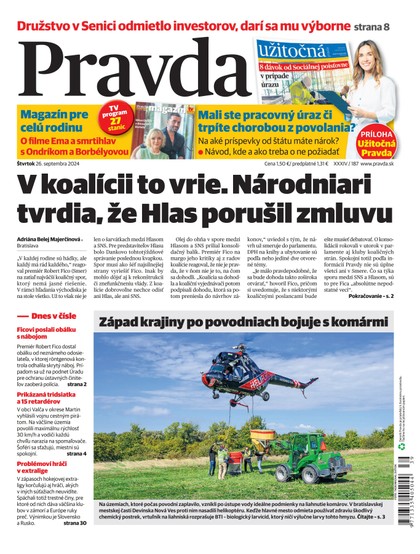 E-magazín Denník Pravda 26. 9. 2024 - OUR MEDIA SR a. s.