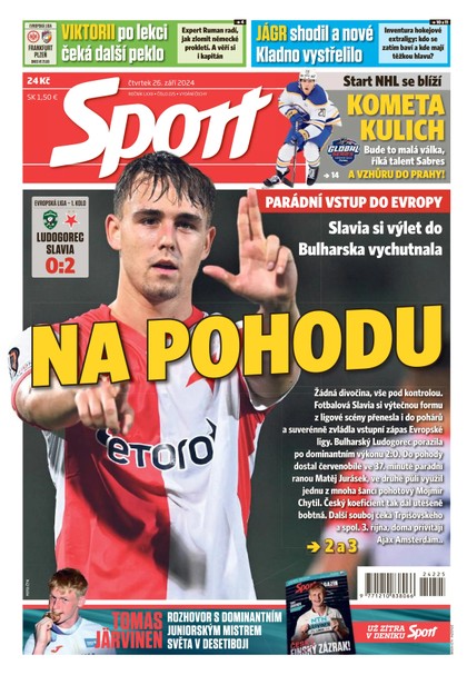 E-magazín Sport - 26.09.2024 - CZECH NEWS CENTER a. s.