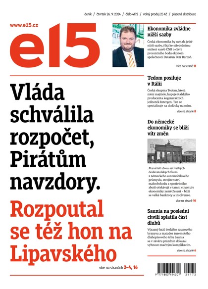 E-magazín E15 - 26.09.2024 - CZECH NEWS CENTER a. s.