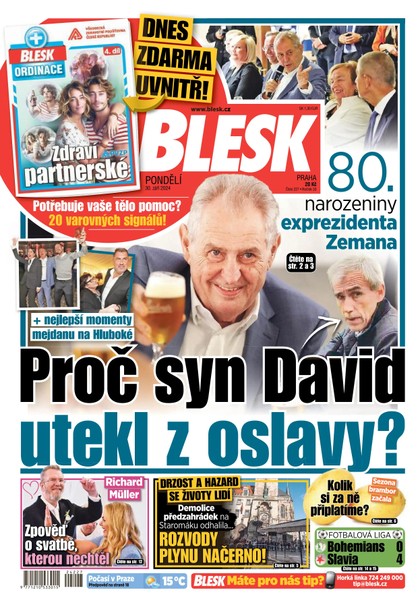 E-magazín Blesk - 30.09.2024 - CZECH NEWS CENTER a. s.