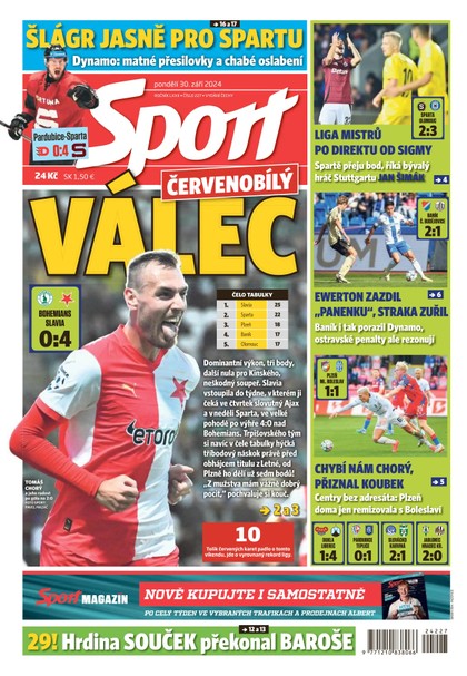 E-magazín Sport - 30.09.2024 - CZECH NEWS CENTER a. s.