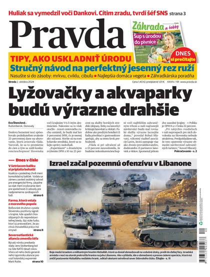 E-magazín Denník Pravda 02. 10. 2024 - OUR MEDIA SR a. s.