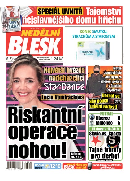 E-magazín NEDĚLNÍ BLESK - 06.10.2024 - CZECH NEWS CENTER a. s.