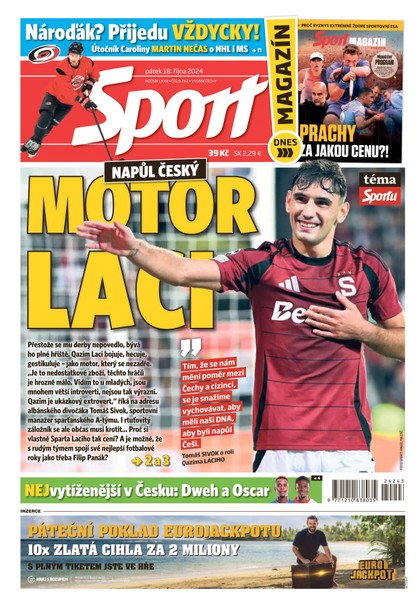 E-magazín Sport - 18.10.2024 - CZECH NEWS CENTER a. s.