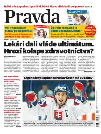 E-magazín Denník Pravda 23. 10. 2024 - OUR MEDIA SR a. s.