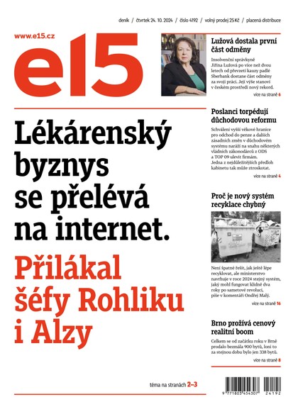 E-magazín E15 - 24.10.2024 - CZECH NEWS CENTER a. s.