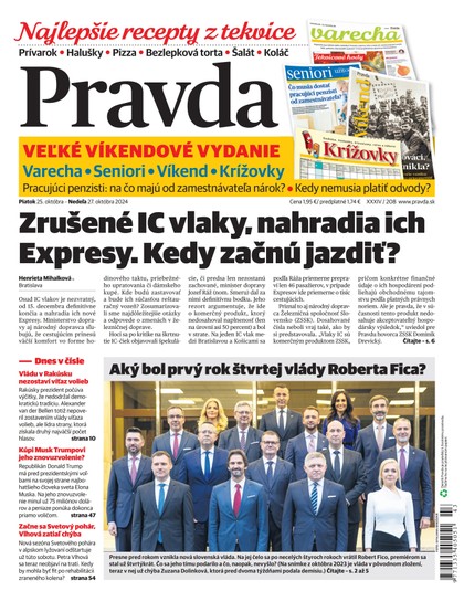 E-magazín Denník Pravda 25. 10. 2024 - OUR MEDIA SR a. s.