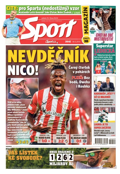 E-magazín Sport - 25.10.2024 - CZECH NEWS CENTER a. s.