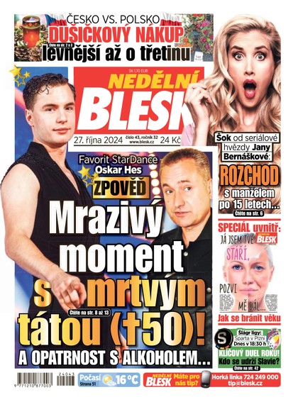 E-magazín NEDĚLNÍ BLESK - 27.10.2024 - CZECH NEWS CENTER a. s.