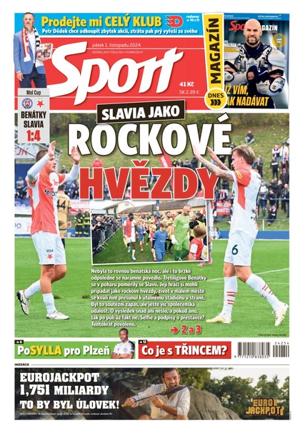 E-magazín Sport - 01.11.2024 - CZECH NEWS CENTER a. s.