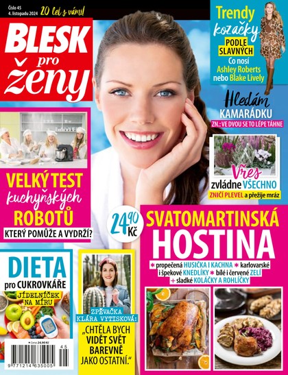 E-magazín BLESK PRO ŽENY - 45/2024 - CZECH NEWS CENTER a. s.