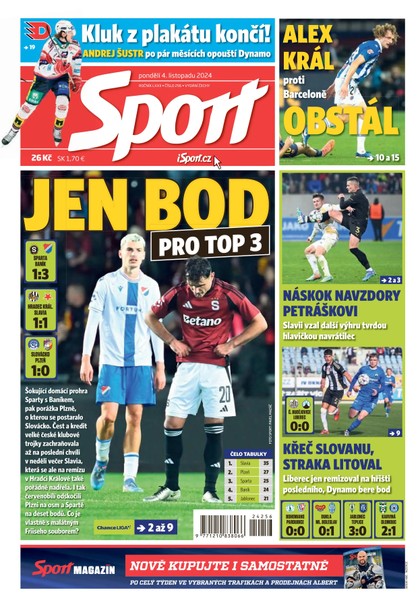 E-magazín Sport - 04.11.2024 - CZECH NEWS CENTER a. s.