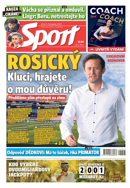 E-magazín Sport - 05.11.2024 - CZECH NEWS CENTER a. s.