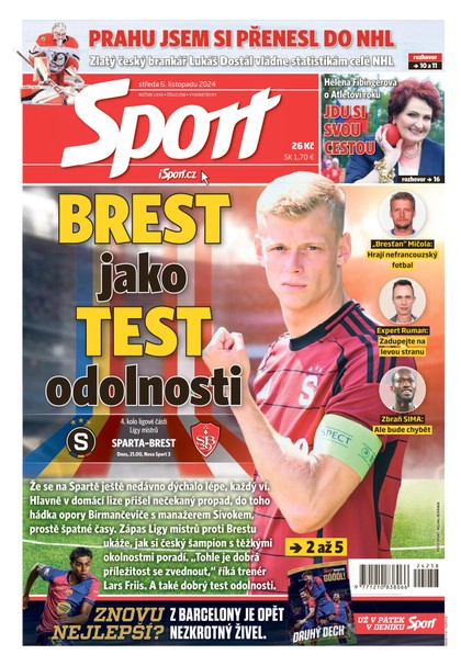 E-magazín Sport - 06.11.2024 - CZECH NEWS CENTER a. s.