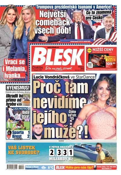 E-magazín Blesk - 07.11.2024 - CZECH NEWS CENTER a. s.