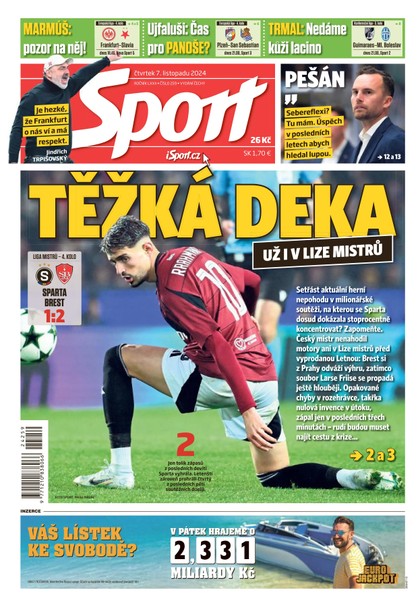 E-magazín Sport - 07.11.2024 - CZECH NEWS CENTER a. s.