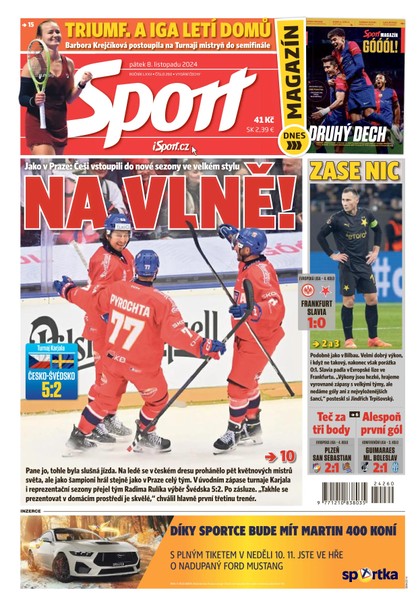 E-magazín Sport - 08.11.2024 - CZECH NEWS CENTER a. s.