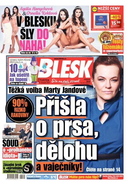 E-magazín Blesk - 14.11.2024 - CZECH NEWS CENTER a. s.