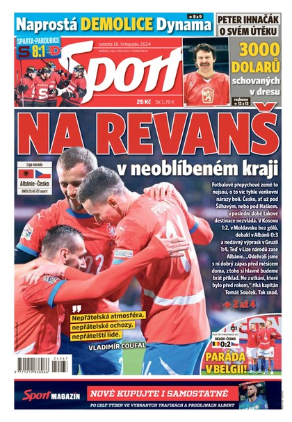 E-magazín Sport - 16.11.2024 - CZECH NEWS CENTER a. s.