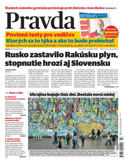 E-magazín Denník Pravda 19. 11. 2024 - OUR MEDIA SR a. s.