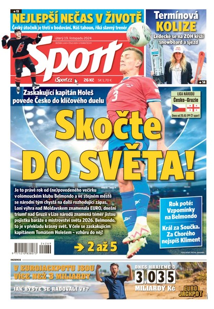 E-magazín Sport - 19.11.2024 - CZECH NEWS CENTER a. s.