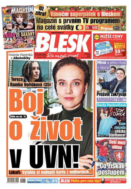 E-magazín Blesk - 21.11.2024 - CZECH NEWS CENTER a. s.