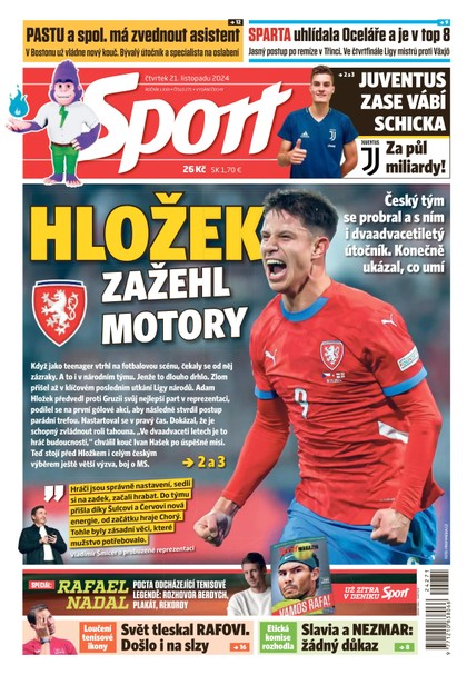 E-magazín Sport - 21.11.2024 - CZECH NEWS CENTER a. s.