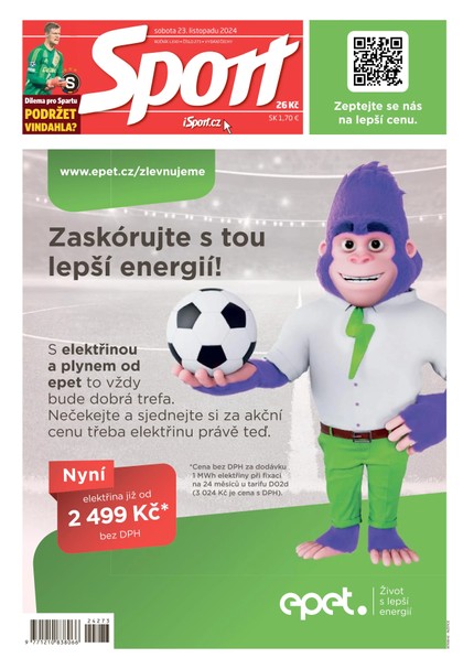 E-magazín Sport - 23.11.2024 - CZECH NEWS CENTER a. s.