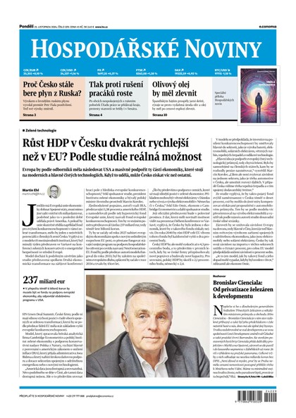 E-magazín HN 229 - 25.11.2024 - Economia, a.s.