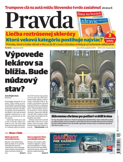 E-magazín Denník Pravda 2. 12. 2024 - OUR MEDIA SR a. s.