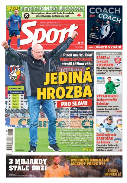 E-magazín Sport - 03.12.2024 - CZECH NEWS CENTER a. s.